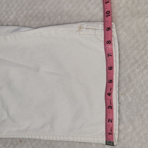 LEVI'S STRAUSS WOMENS CROP JEANS WHITE DENIM SIZE 14 - Picture 11 of 11